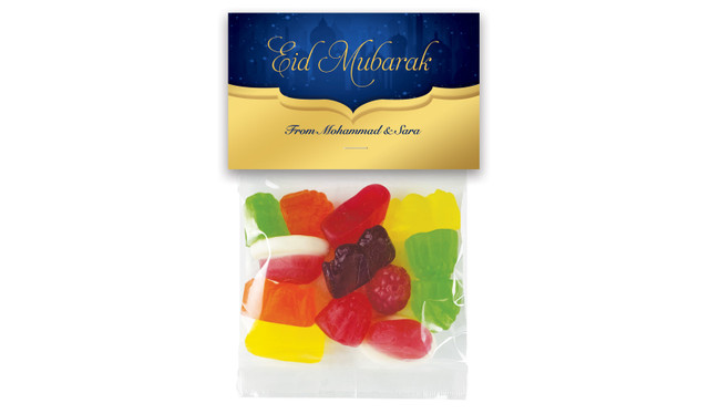 Gold City Personalised Eid Lolly Bag With Topper