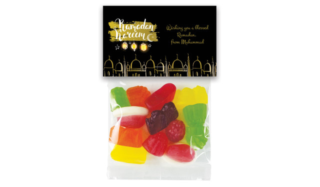 Mosque Ramadan Personalised Eid Lolly Bag With Topper