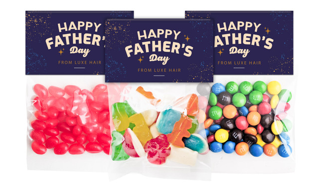 Night Sky Fathers Day Personalised Lolly Bag With Topper