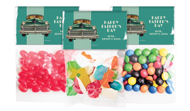Old Cadillac Fathers Day Personalised Lolly Bag With Topper