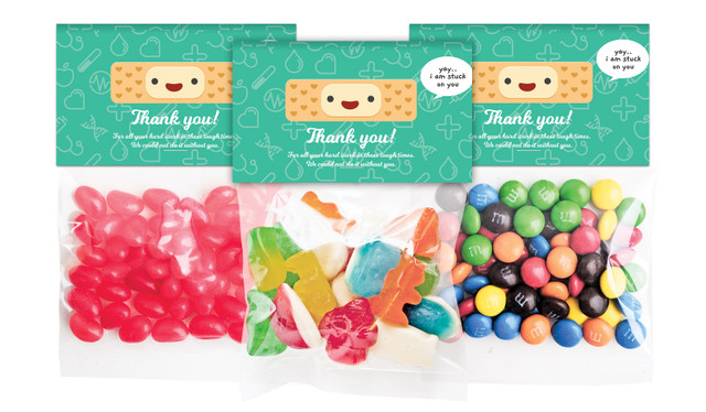 Happy Band Aid International Nurses Day Personalised Lolly Bag With Topper