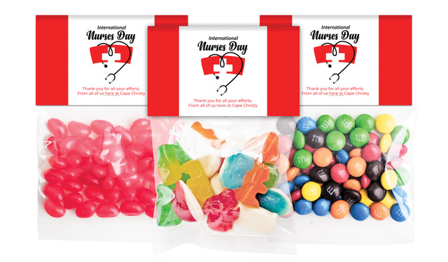 Nurse Hat International Nurses Day Personalised Lolly Bag With Topper