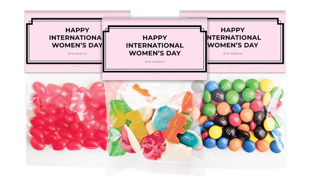 Chic International Womens Day Personalised Lolly Bag With Topper