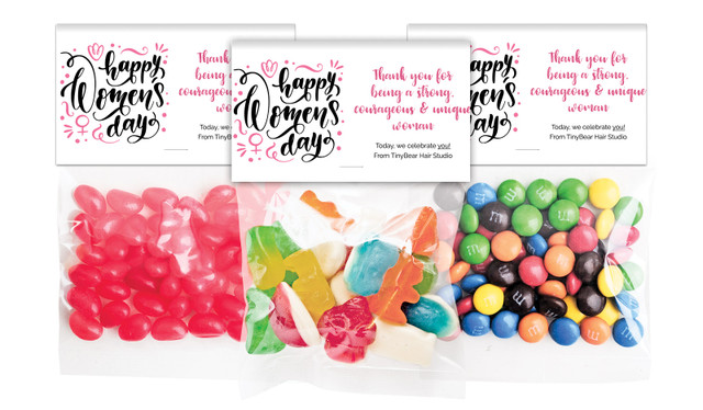 Insiginia International Womens Day Personalised Lolly Bag With Topper