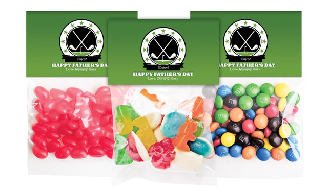 Golf Emblem Personalised Lolly Bag With Topper