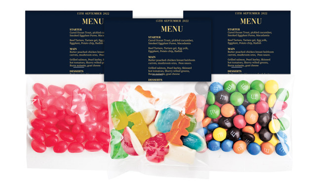 Bold Floral Wedding Personalised Lolly Bag With Topper