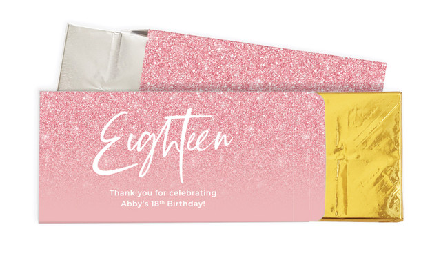 18th Birthday Party Personalised Chocolate Bar In A Box