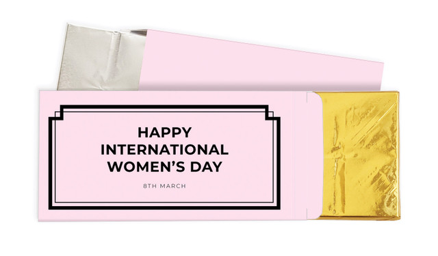 Chic Womens Day Personalised Chocolate Bar In A Box