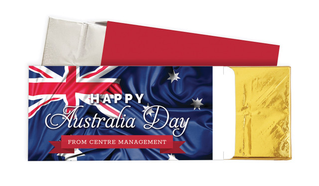 Australian Flag Australia Day Personalised Chocolate Bar In A Box