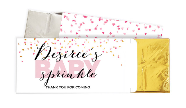 Sprinkle Confetti Baby Shower Personalised Chocolate Bar In A Box
