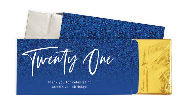 21st Birthday Personalised Chocolate Bar In A Box