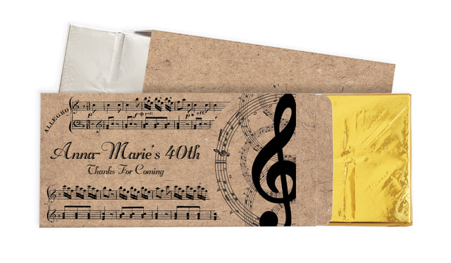 Music Notes Personalised Chocolate Bar In A Box