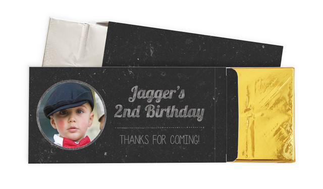 Chalkboard Photo Birthday Personalised Chocolate Bar In A Box