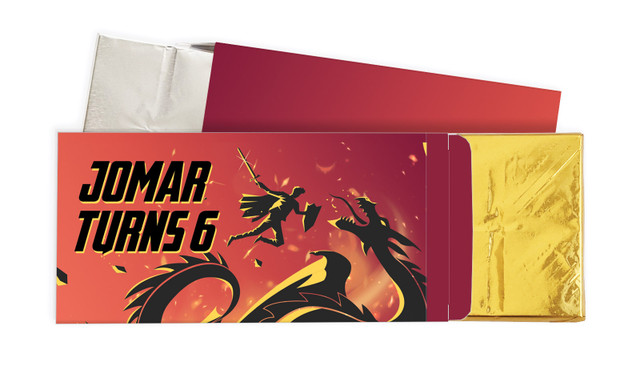 Dragon Birthday Personalised Chocolate Bar In A Box