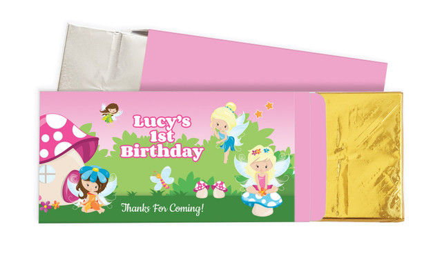 Fairy Garden Birthday Personalised Chocolate Bar In A Box