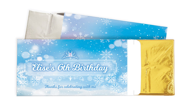 Ice Princess Birthday Personalised Chocolate Bar In A Box