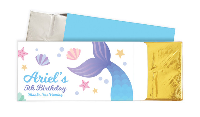 Mermaid Birthday Personalised Chocolate Bar In A Box