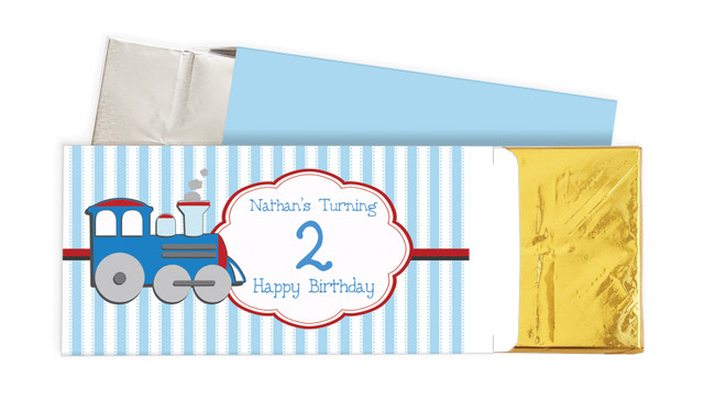 Toy Train Birthday Personalised Chocolate Bar In A Box