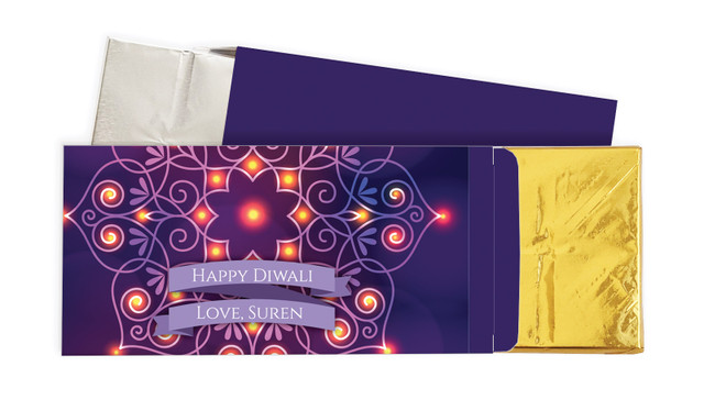 Lantern Mandala Diwali Personalised Chocolate Bar In A Box