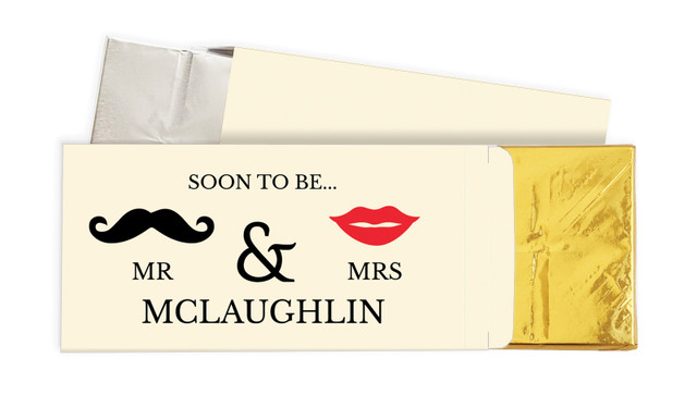 Mr & Mrs Engagement Personalised Chocolate Bar In A Box