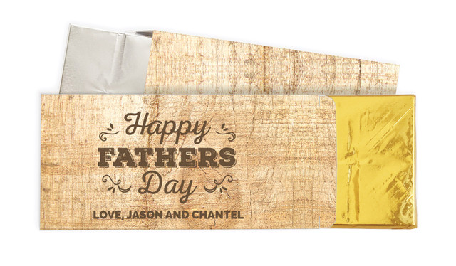 Timber Message Fathers Day Personalised Chocolate Bar In A Box