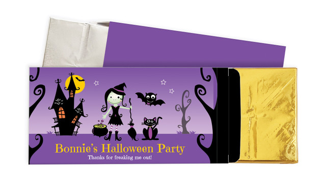 Halloween Witch Halloween Personalised Chocolate Bar In A Box