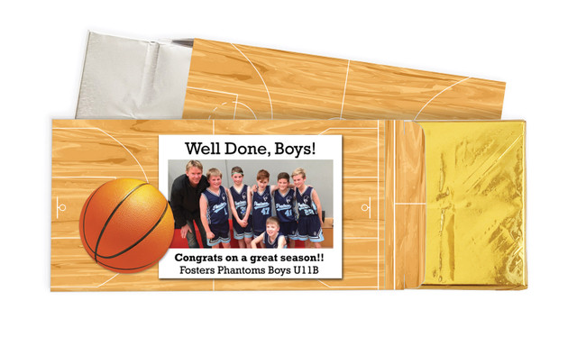 Basketball Photo Personalised Chocolate Bar In A Box