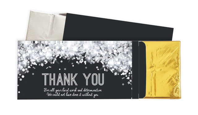 Confetti In Silver Personalised Chocolate Bar In A Box