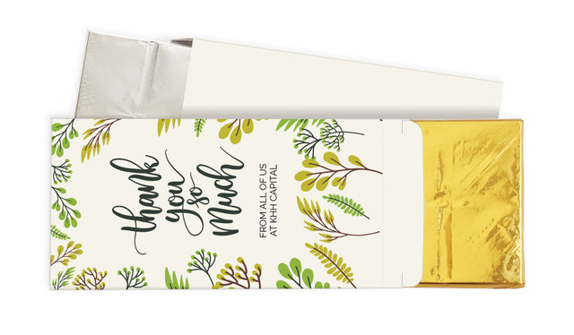 Floral Personalised Chocolate Bar In A Box