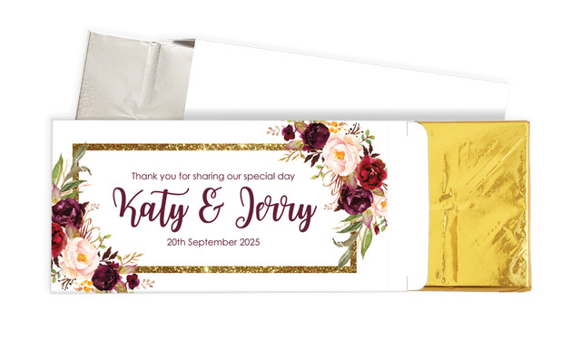 Masala Corners Wedding Personalised Chocolate Bar In A Box