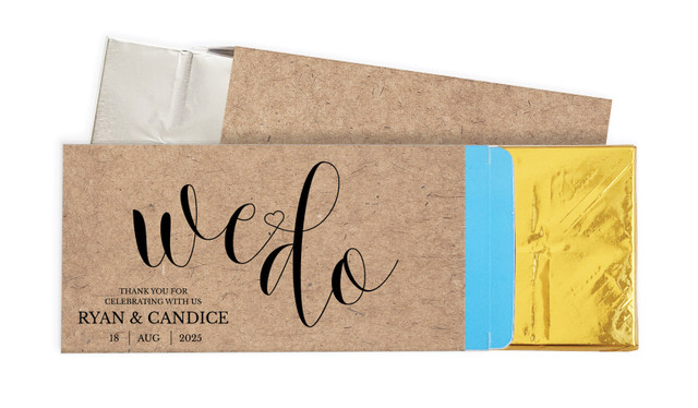 We Do Wedding Personalised Chocolate Bar In A Box