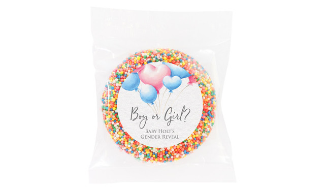 Balloons Gender Reveal Giant Chocolate Freckle