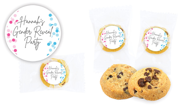 Confetti Gender Reveal Personalised Bite-Size Cookie 5g