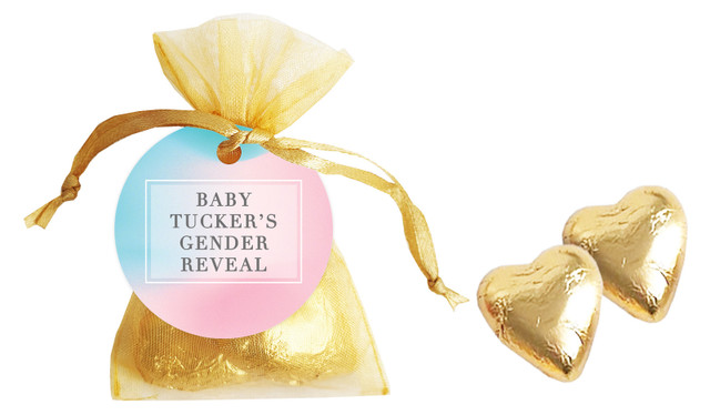 Blended Gender Reveal Personalised Organza Bag