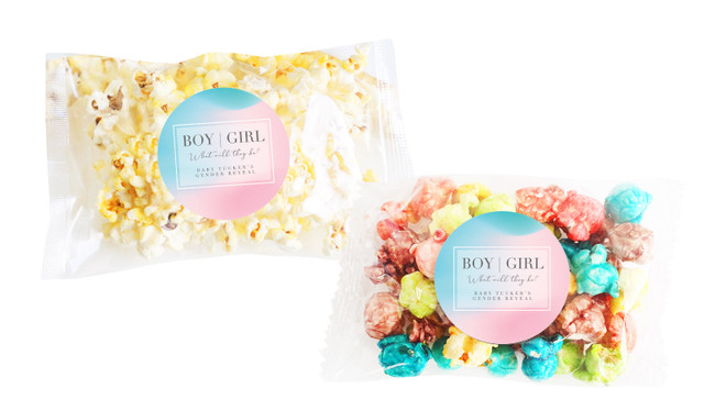 Blended Gender Reveal Personalised Popcorn Bag