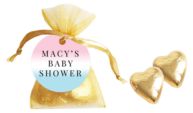 Gradient Gender Reveal Personalised Organza Bag