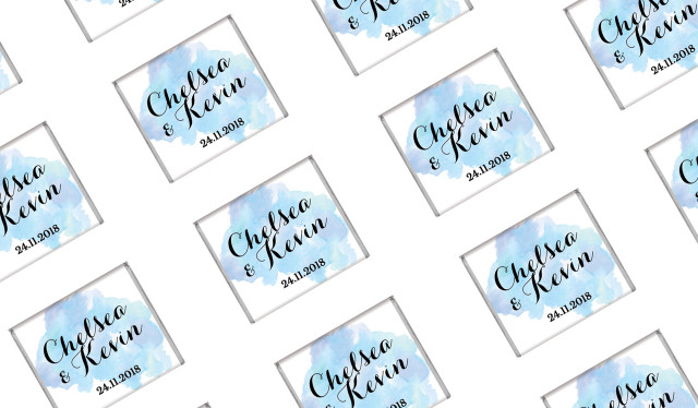 A Splash Of Blue Watercolour Mini Chocolates