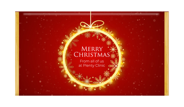 Glowing Bauble Christmas Personalised Chocolate Bars