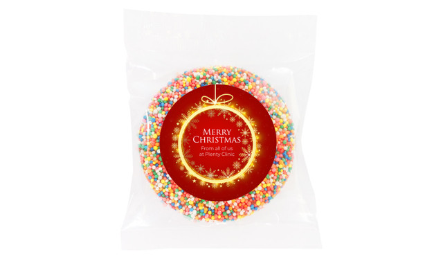Glowing Bauble Christmas Custom Giant Chocolate Freckles