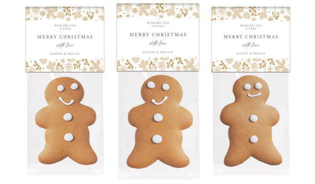 Elegant Underbrush Christmas Gingerbread Man With Custom Topper