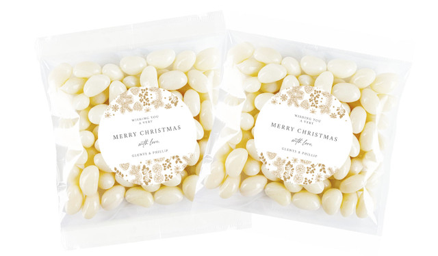 Elegant Underbrush Christmas Personalised Lolly Bag Favour