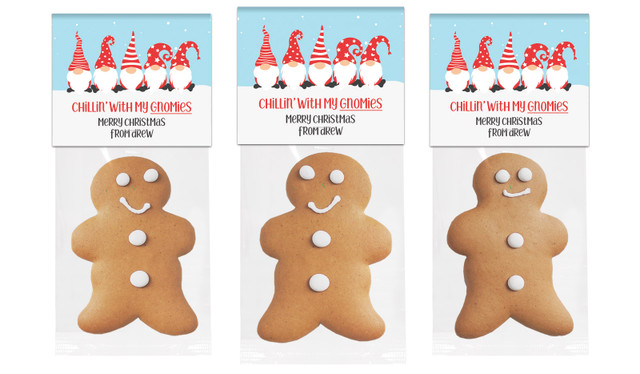 Gnomies Christmas Gingerbread Man With Custom Topper