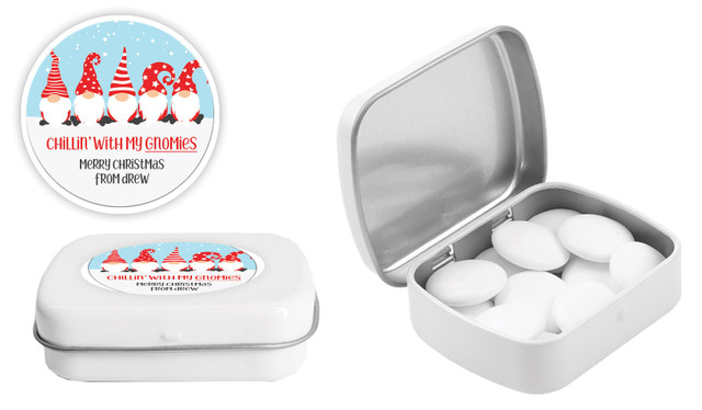 Gnomies Christmas  Personalised Mint Tin