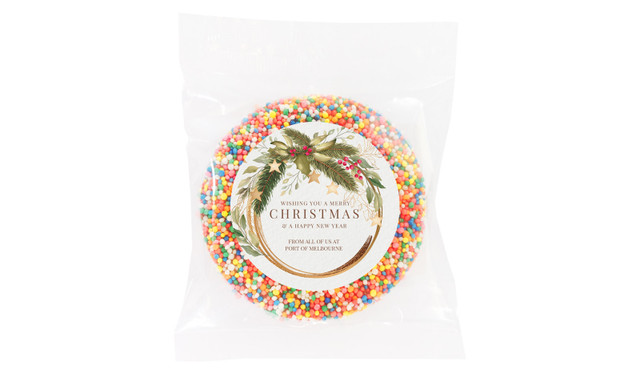 Golden Wreath Christmas Custom Giant Chocolate Freckles