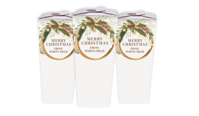 Golden Wreath Christmas Personalised Chocabox