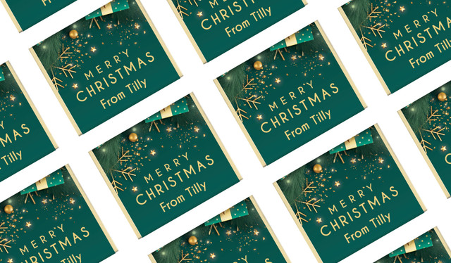 Green And Gold Gifts Christmas Mini Chocolates