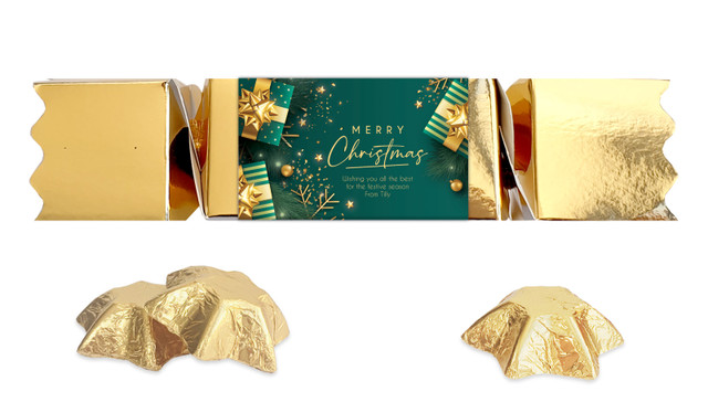 Green And Gold Gifts Christmas Personalised Bon Bon