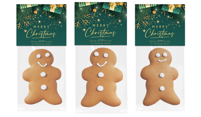 Green And Gold Gifts Christmas Gingerbread Man With Custom Topper
