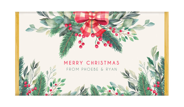 Country Style Christmas Personalised Chocolate Bars
