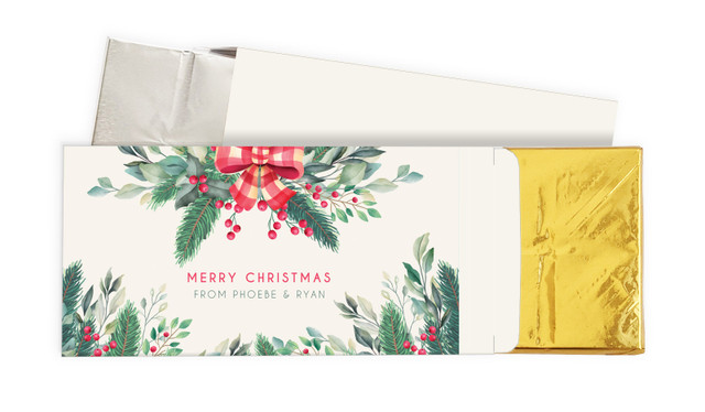Country Style Christmas Personalised Chocolate Bar In A Box
